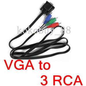 C3521 VGA to 3 RCA Cable Adapter TV HDT PC Laptop 1.5M  