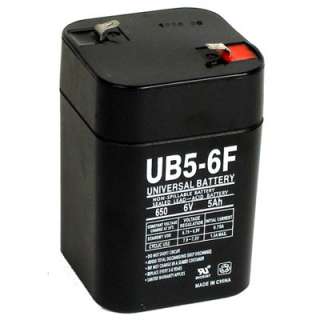6V 5Ah AGM Sealed Lead Acid Battery UB650F D5897  