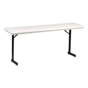   Plastic T Leg Folding Training Table Adjustable Height 18 W x 72 L