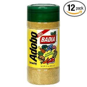 Badia Adobo without Pepper, 15 Ounce (Pack of 12)  Grocery 
