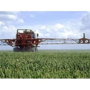  Agriculture, Machine Crop Spraying with Pesticides in East 