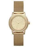   , Womens Gold Ion Plated Stainless Steel Mesh Bracelet 28mm NY8553
