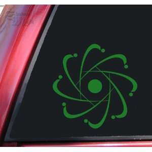    Atomic Energy Symbol Vinyl Decal Sticker   Green Automotive