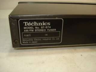 Vintage Technics Quartz Synthesizer AM/FM Stereo Tuner ST S74 *FREE 
