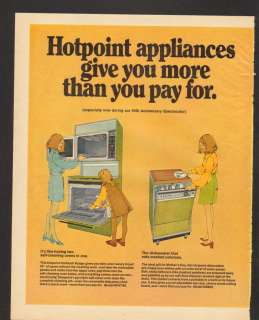 1970 Print AD Hotpoint Appliances oven dishwasher dryer  