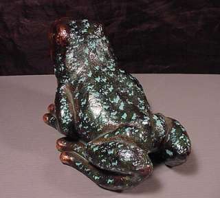 Huge Frog Toad COPPER Metal Finish Statue Figurine  