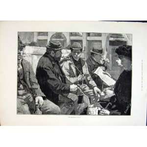   WorkmanS Train Workman Railway Old Print 1883 Antique