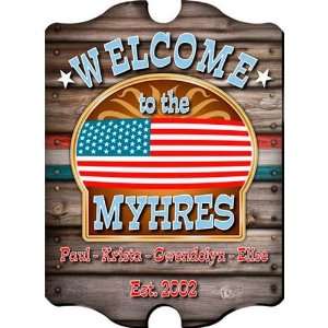  Vintage Personalized Welcome Sign 