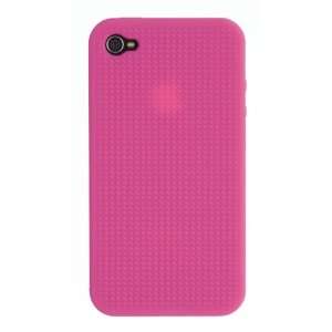  Apple iPhone 4 * Silicone Diamond Grip Case * (Hot Pink 