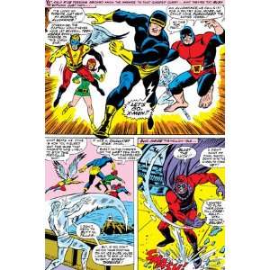   Angel, Iceman, Magneto, X Men and Marvel Girl by George Tuska, 48x72