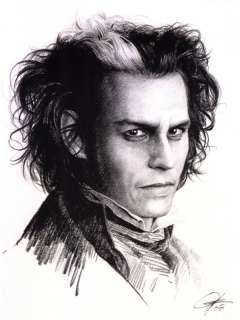 Johnny Depp Sketch Portrait Charcoal Drawing WU236  