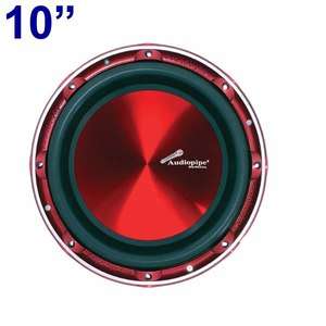 AUDIOPIPE POWERFUL 10 CAR 1200 WATT DVC RED SUBWOOFER  