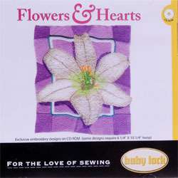 Baby Lock Embroidery Design CD   Flowers & Hearts  