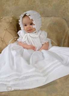    Abigail Smocked Cotton Baby Girls Christening Gown Clothing