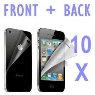   3x 6x 10x Sets iPhone 4 4S Clear Screen Protector Front + Back  