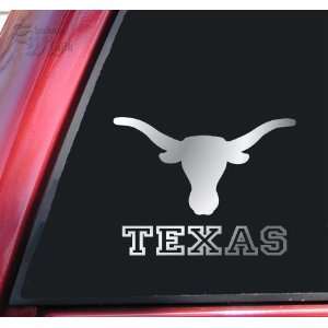  Texas Longhorn UT Vinyl Decal Sticker   Shiny Chrome 