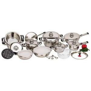 28pc Surgical Stainless Steel Waterless Cookware Set  