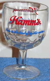 VINTAGE HAMMS BEER STEMMED BEER GLASS   ESTATE ITEM  