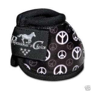 Professionals Choice Bell Boots Horse Tack Peace Sign M  