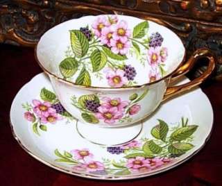 Shelley BRAMBLE FRUIT BLACKBERRY Tea Cup and Saucer  