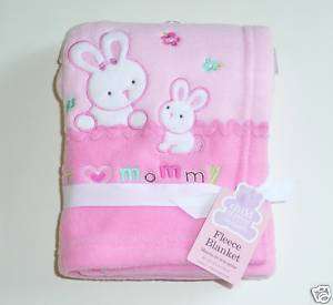 New Carters Child Of Mine Pink Fleece Baby Blanket  