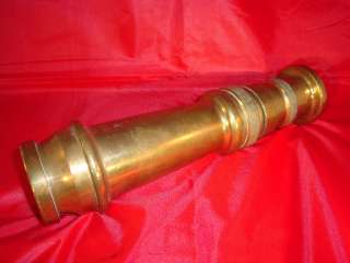 Heavy Huge Brass Fire Hose Nozzle 7 pounds 13 inches X 3 inches 