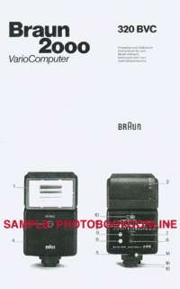 Braun 320 BVC VarioComputer Flash Instruction Manual  