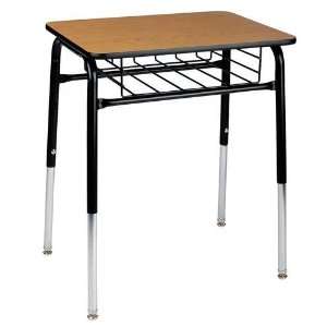  Adjustable Height Student Desk with Wire Basket 18 x 24 