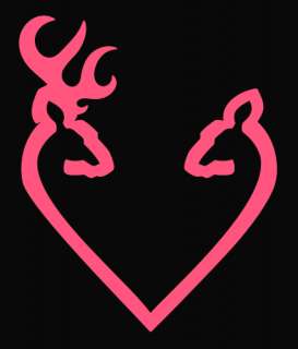 Deer Heart Doe Buck Hunting Vinyl Sticker Decal Any Color  