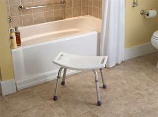   First S1F596 Adjustable Tub and Shower Seat, White