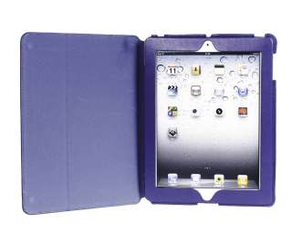 Bundle Monster New Apple iPad 2 Synthetic Leather Kickstand Cover Case 