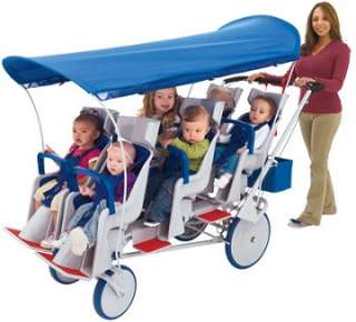   Runabout 6 Passenger Daycare Commercial Bye Bye Stroller w/ Canopy