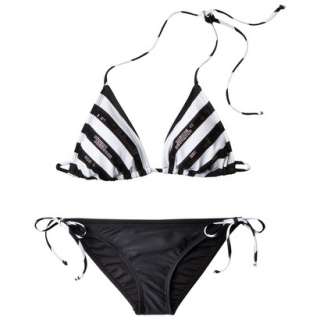   Sequined Bikini Swimsuit   Black/White Stripe.Opens in a new window