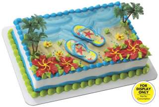 LUAU HAWAIIN BEACH Cake Decoration KIT SET Topper Party  