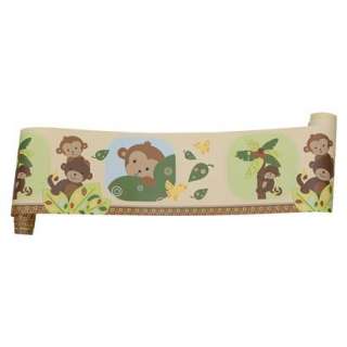   , Brown and Green Curly Tails Wallpaper Border.Opens in a new window
