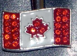 Canada Flag CZ Charm Key Locator Finder Purse Key Hook  