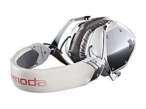      V MODA Crossfade LP Over Ear Metal Headphones in White Pearl