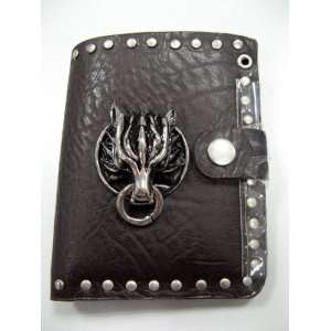  FF7 Advent Children Large Wolf Black Wallet Toys & Games