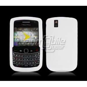 WHITE SOFT SILICONE CASE COVER + LCD SCREEN PROTECTOR for BLACKBERRY 