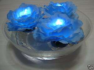 LED Floating Silk Rose Wedding Candles Decorations B  