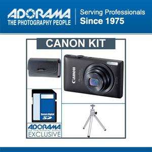 Canon PowerShot 300HS ELPH Camera Kit, 4GB Card, Black #ICAE300BKA 