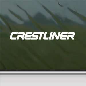  Crestliner White Sticker BOAT CRUISER Laptop Vinyl Window 