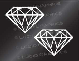 Two Diamond Vinyl Decals Stickers Car Truck SUV Boat  