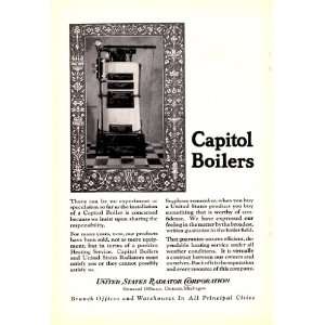  1924 Ad United States Radiator Capitol Boiler Appliance 