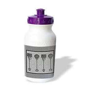     Rich gray trees on silver gray damask background   Water Bottles