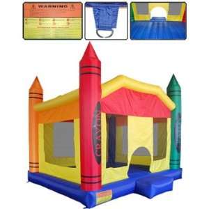   Bounce House Crayond Theme w/ Blower Moonwalk Jump Toys & Games