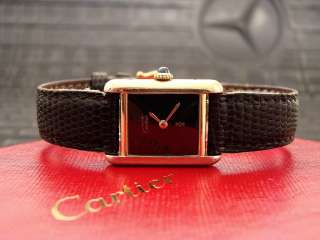 Highly Collectible 80s CARTIER Vermeil 18K Gold Womens Watch. Just 