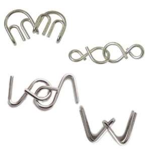  Brain Teaser Metal Wire Puzzle Toys & Games