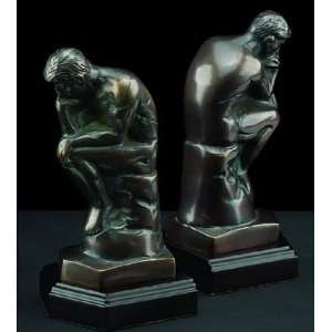  Brass Thinker Bookends