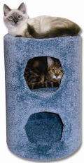 Two Story Carpeted Kitty Condo Cat Furniture  